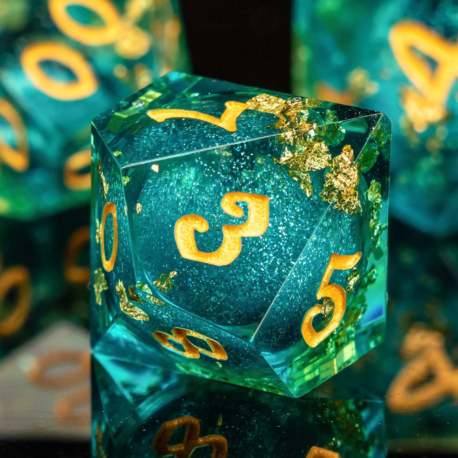 Shadowspire – Metal 7‑Piece Dice Set