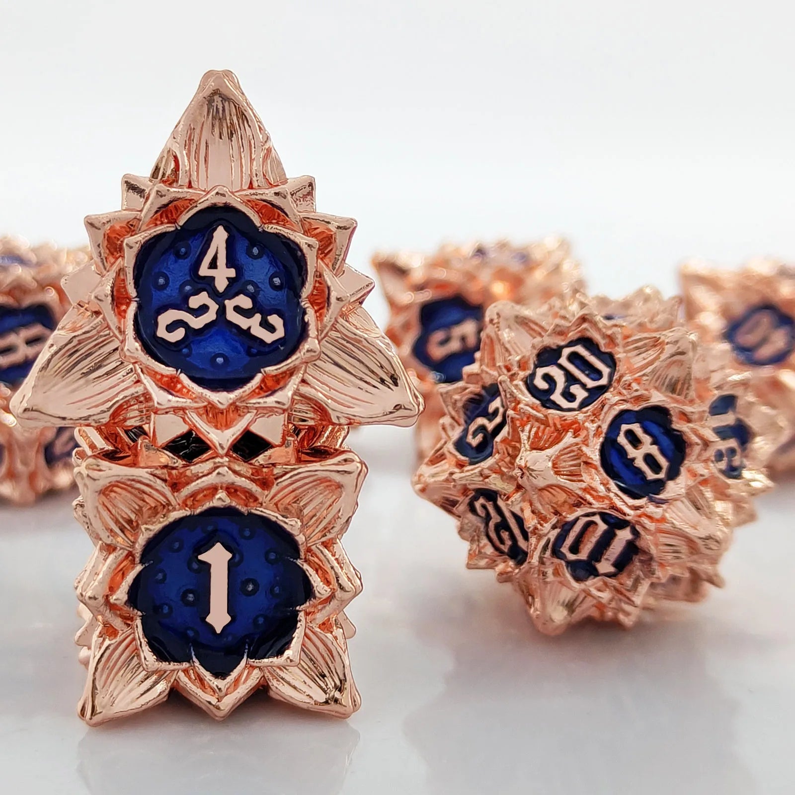 Arcane Aegis – Metal 7‑Piece Dice Set