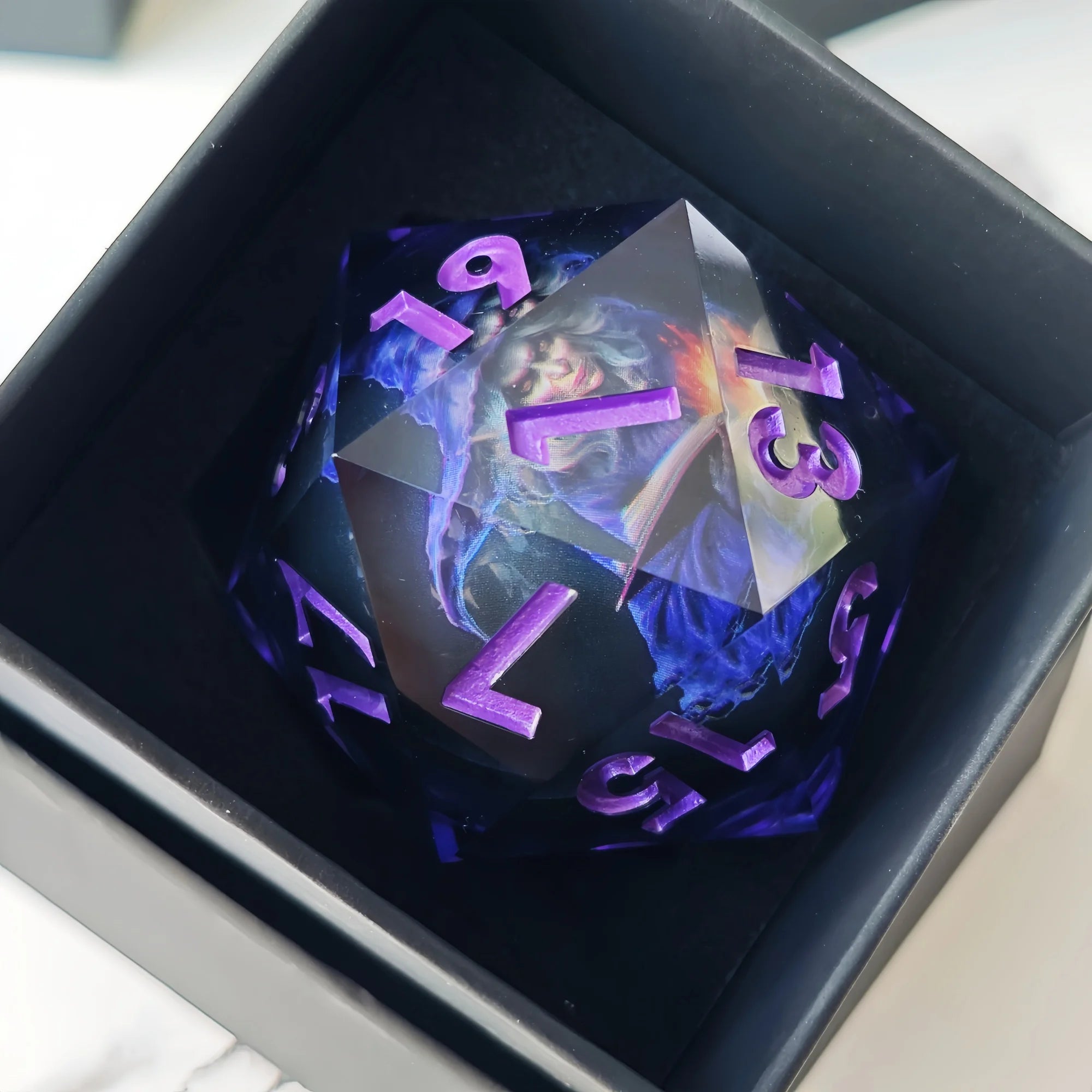 Arcane Hex – Resin 7‑Piece Dice Set