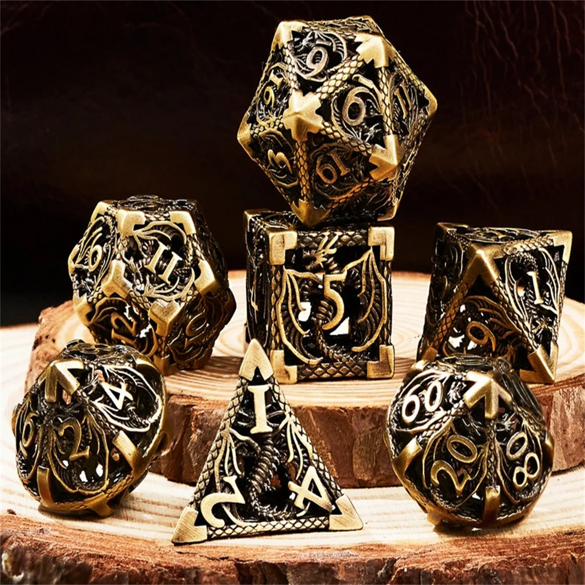 Arcane Forge – Metal 7‑Piece Dice Set