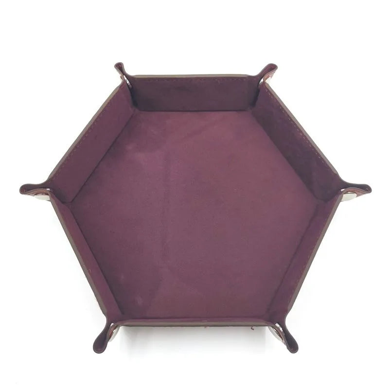 Ethereal Pulse – Leather & Velvet Folding Dice Tray
