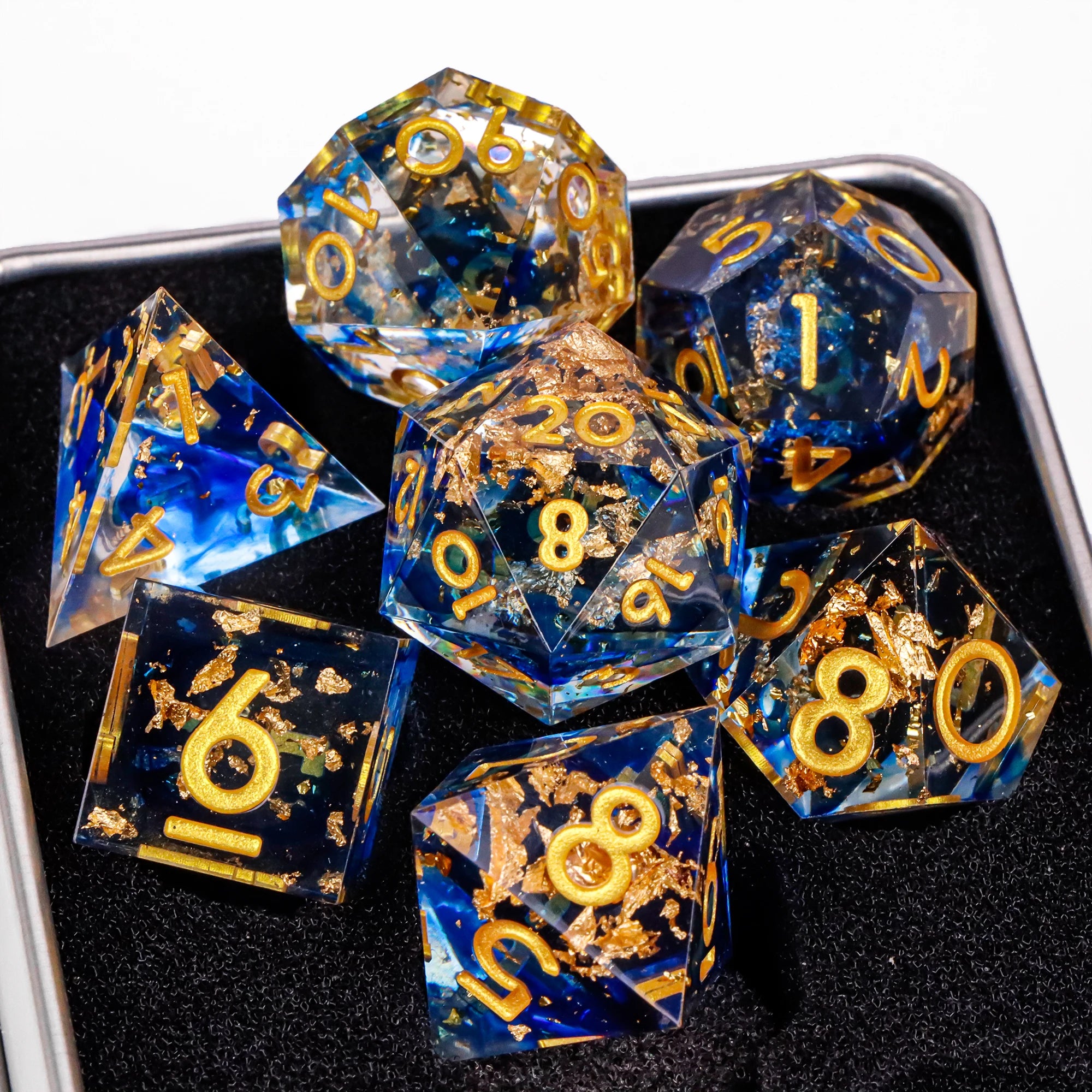 Moonlance – Resin 7‑Piece Dice Set