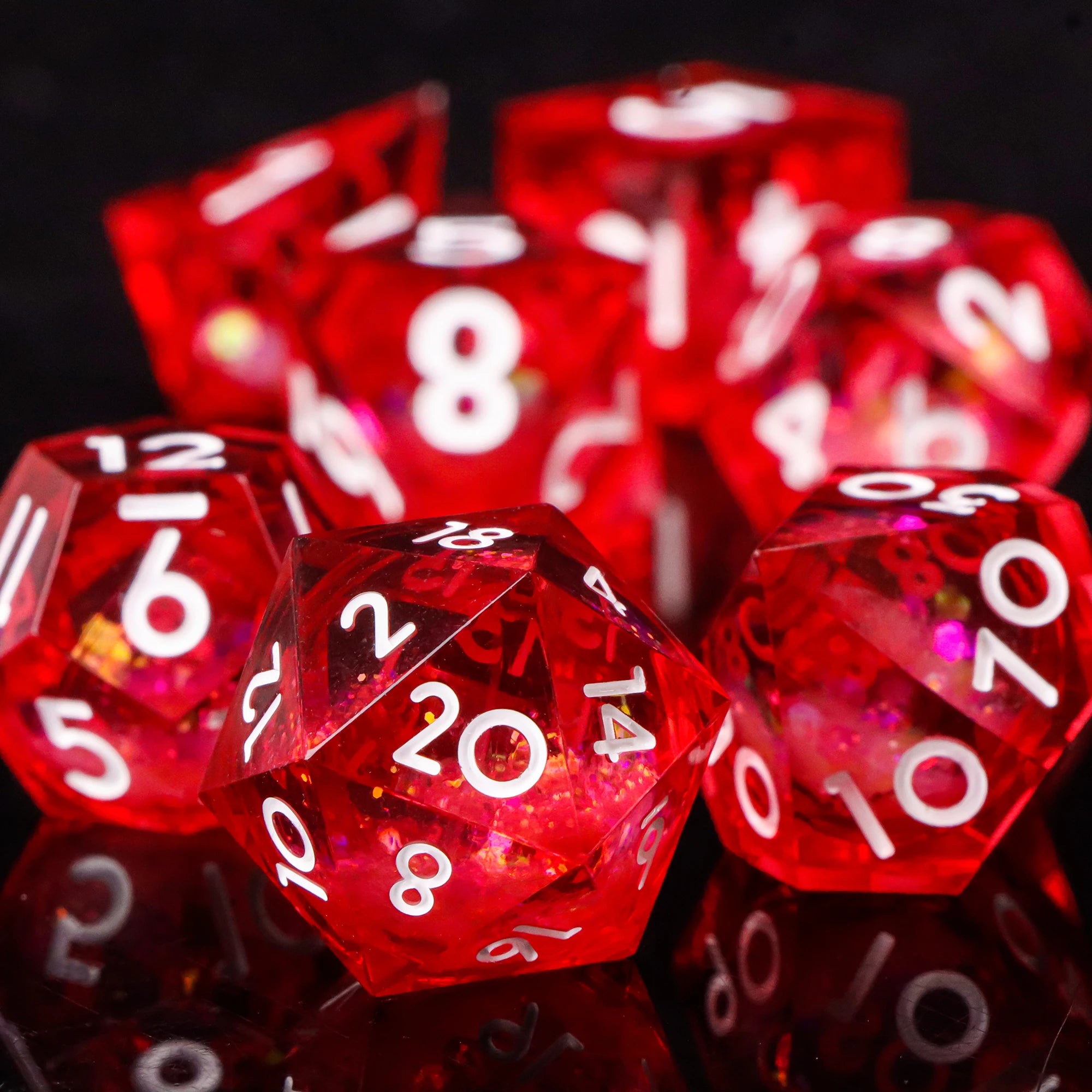 Moonlance – Resin 7‑Piece Dice Set