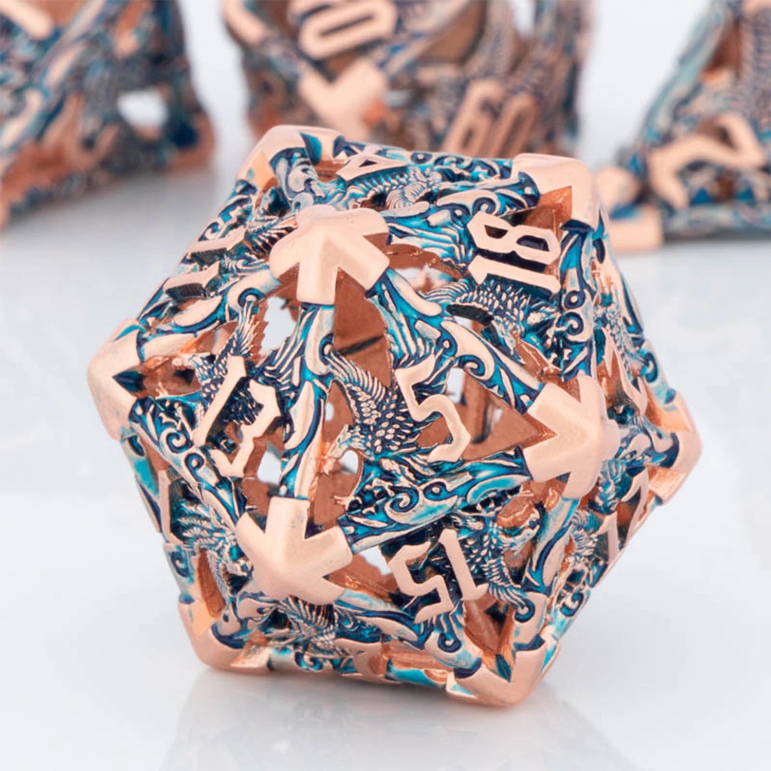 Shadowspire – Metal 7‑Piece Dice Set