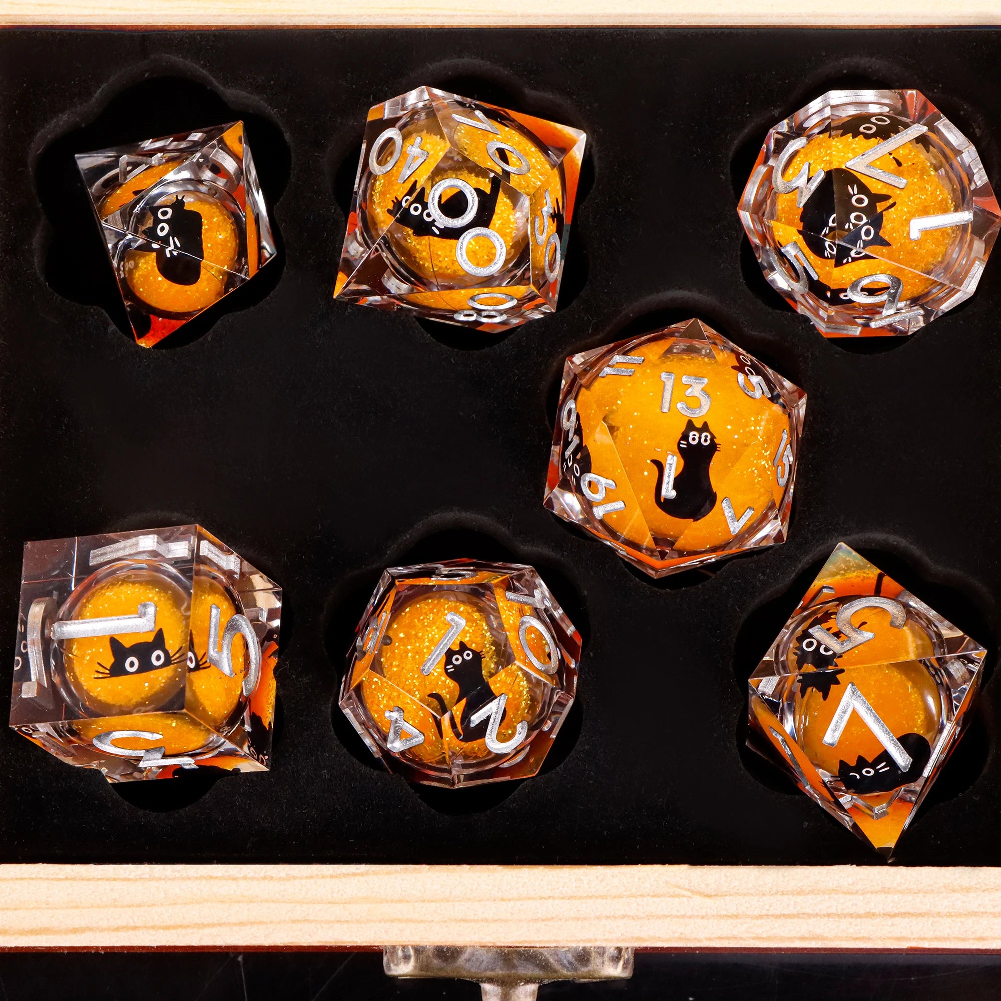 Stormglass – Liquid‑Core 7‑Piece Dice Set