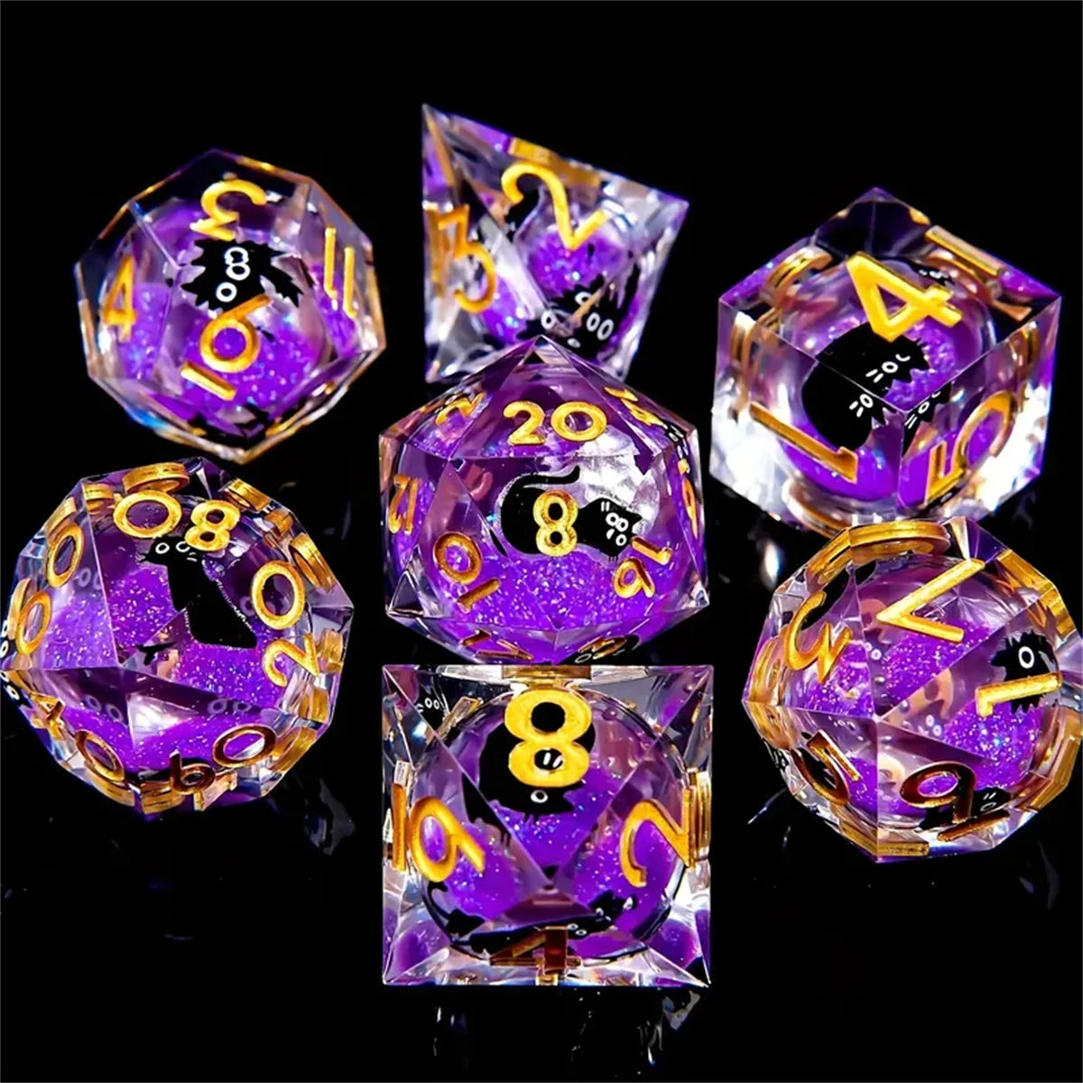 Arcane Spire – Liquid‑Core 7‑Piece Dice Set