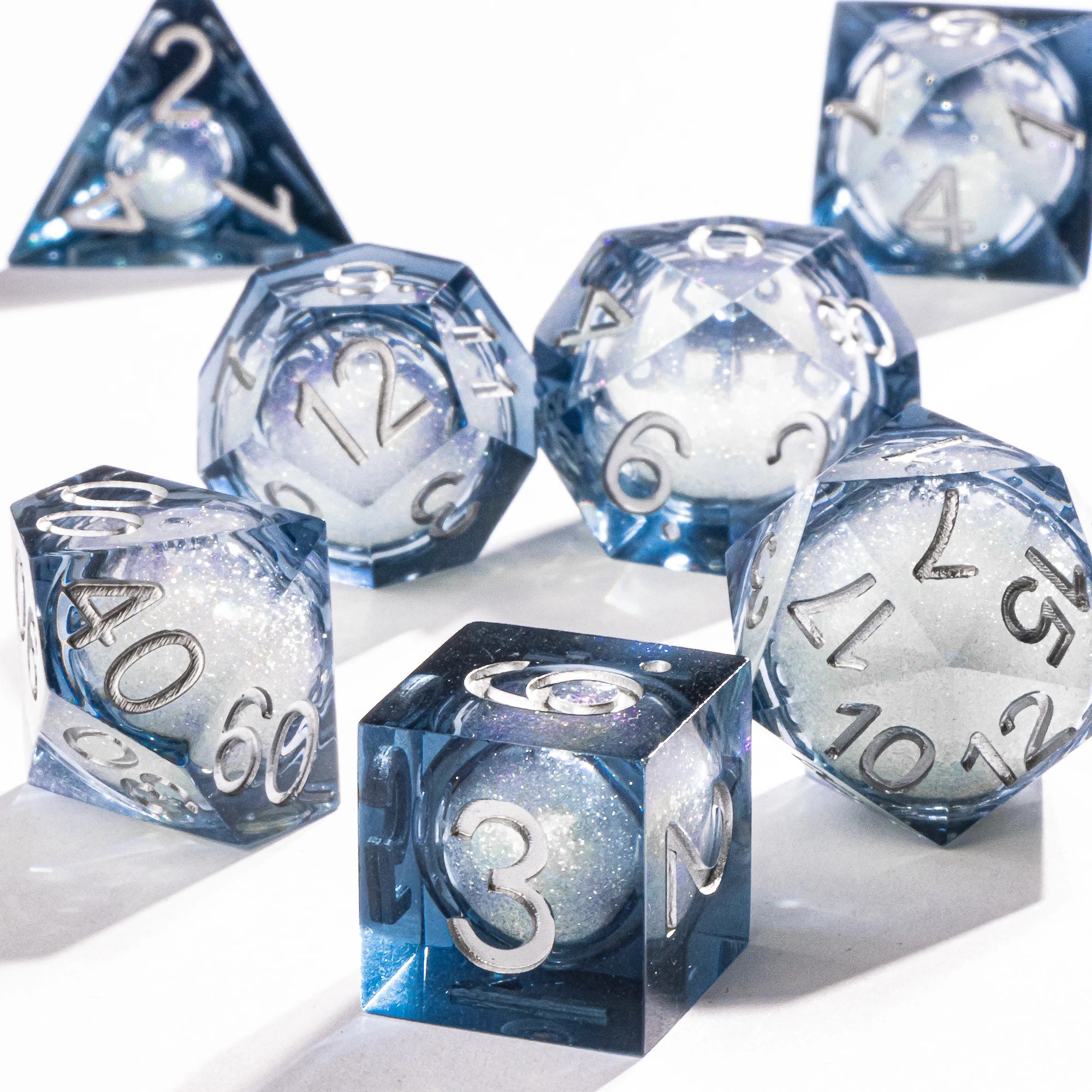 Infernal Pulse – Liquid‑Core 7‑Piece Dice Set