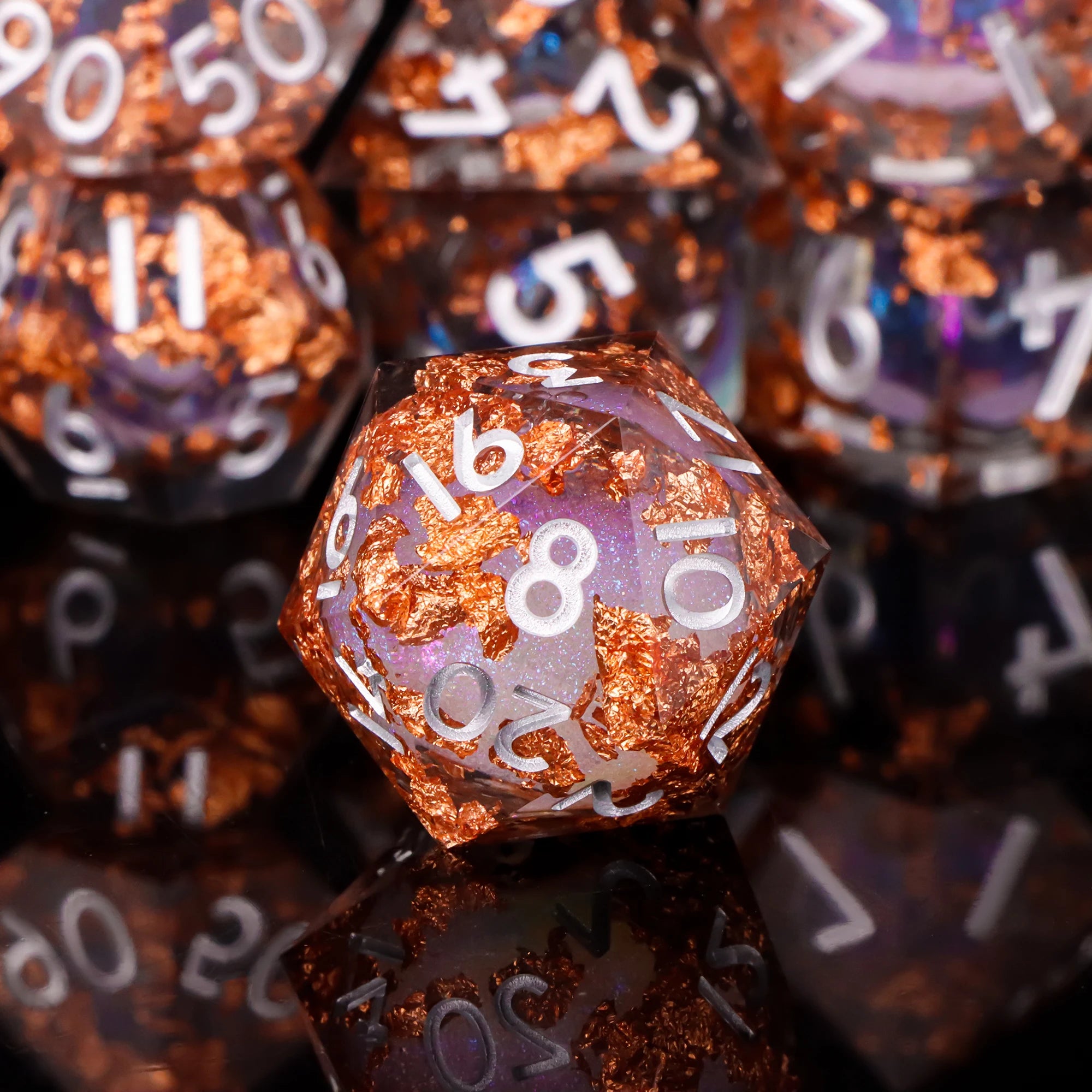 Stormglass – Liquid‑Core 7‑Piece Dice Set