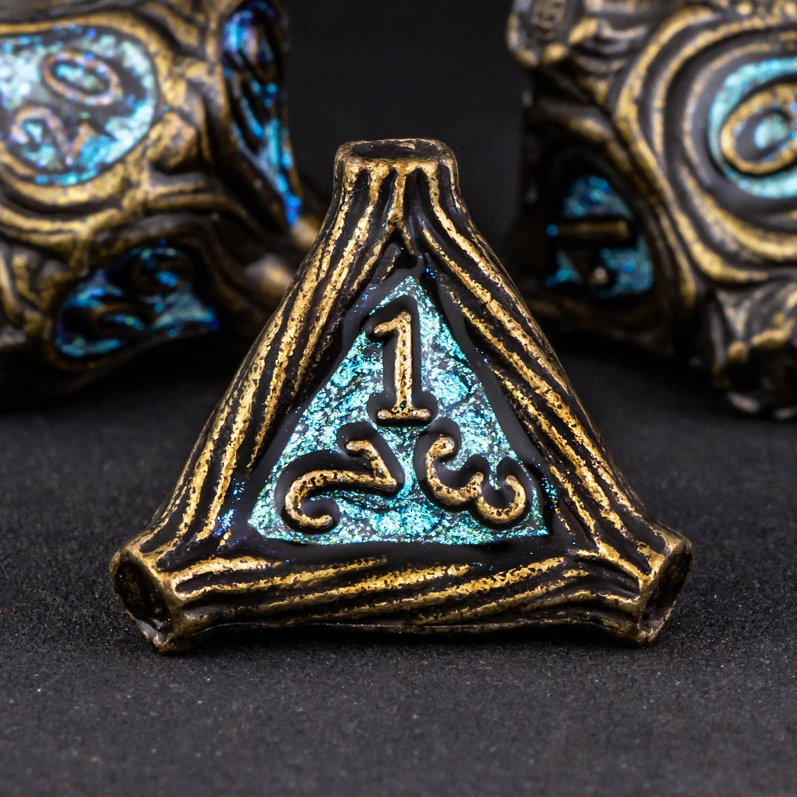 Shadowspire – Metal 7‑Piece Dice Set