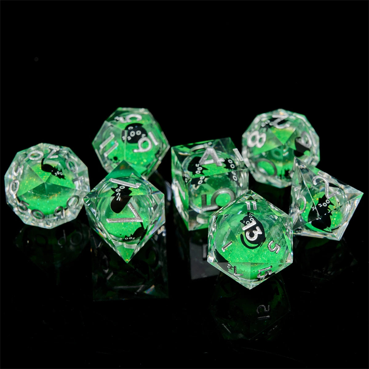Arcane Spire – Liquid‑Core 7‑Piece Dice Set