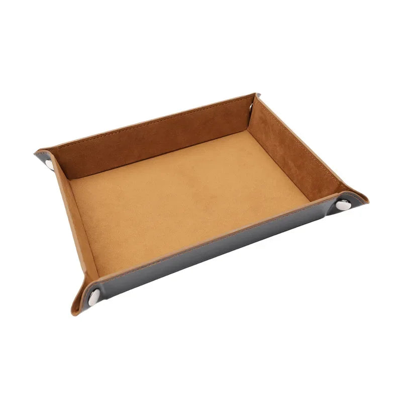 Ethereal Veil – Leather & Velvet Folding Dice Tray