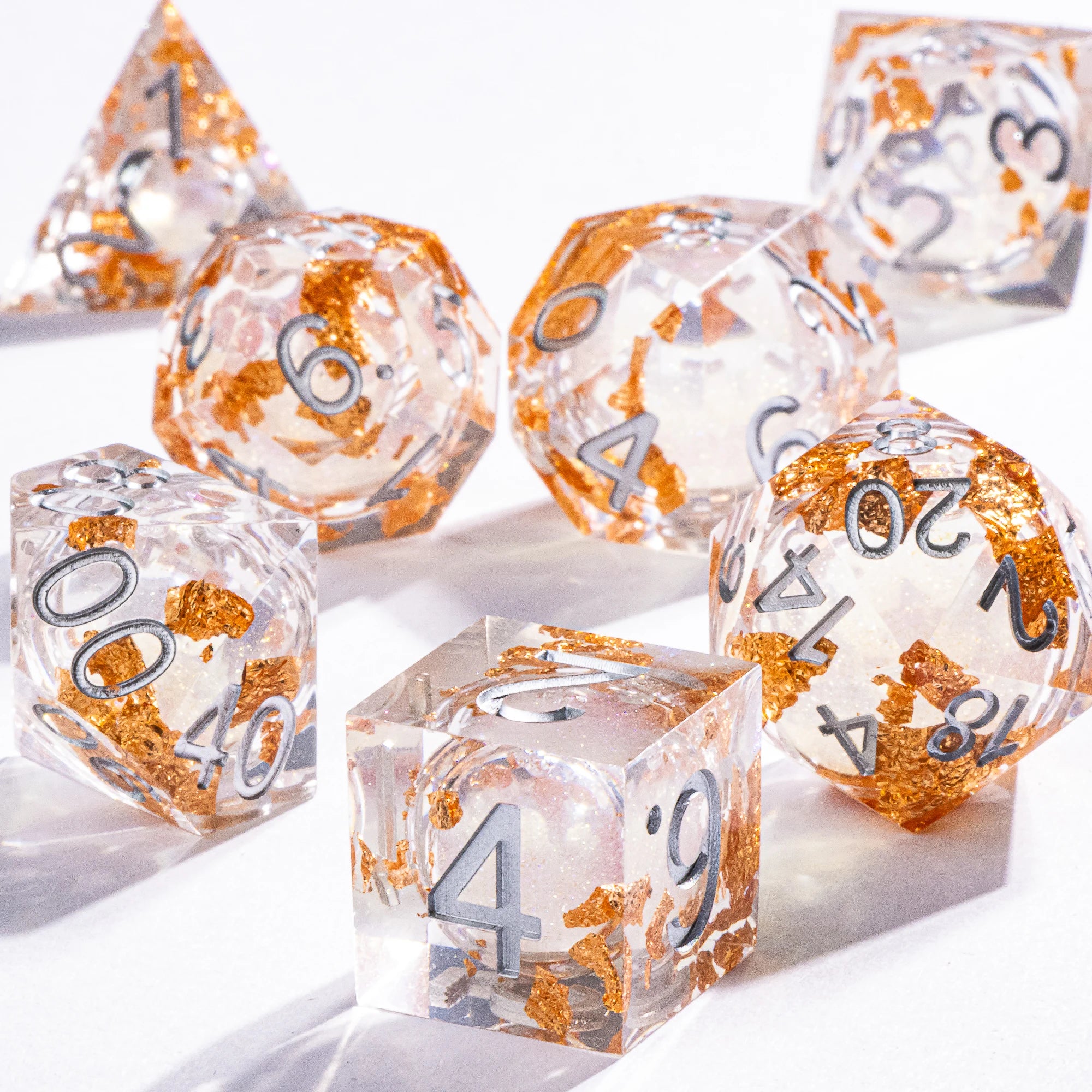 Infernal Pulse – Liquid‑Core 7‑Piece Dice Set