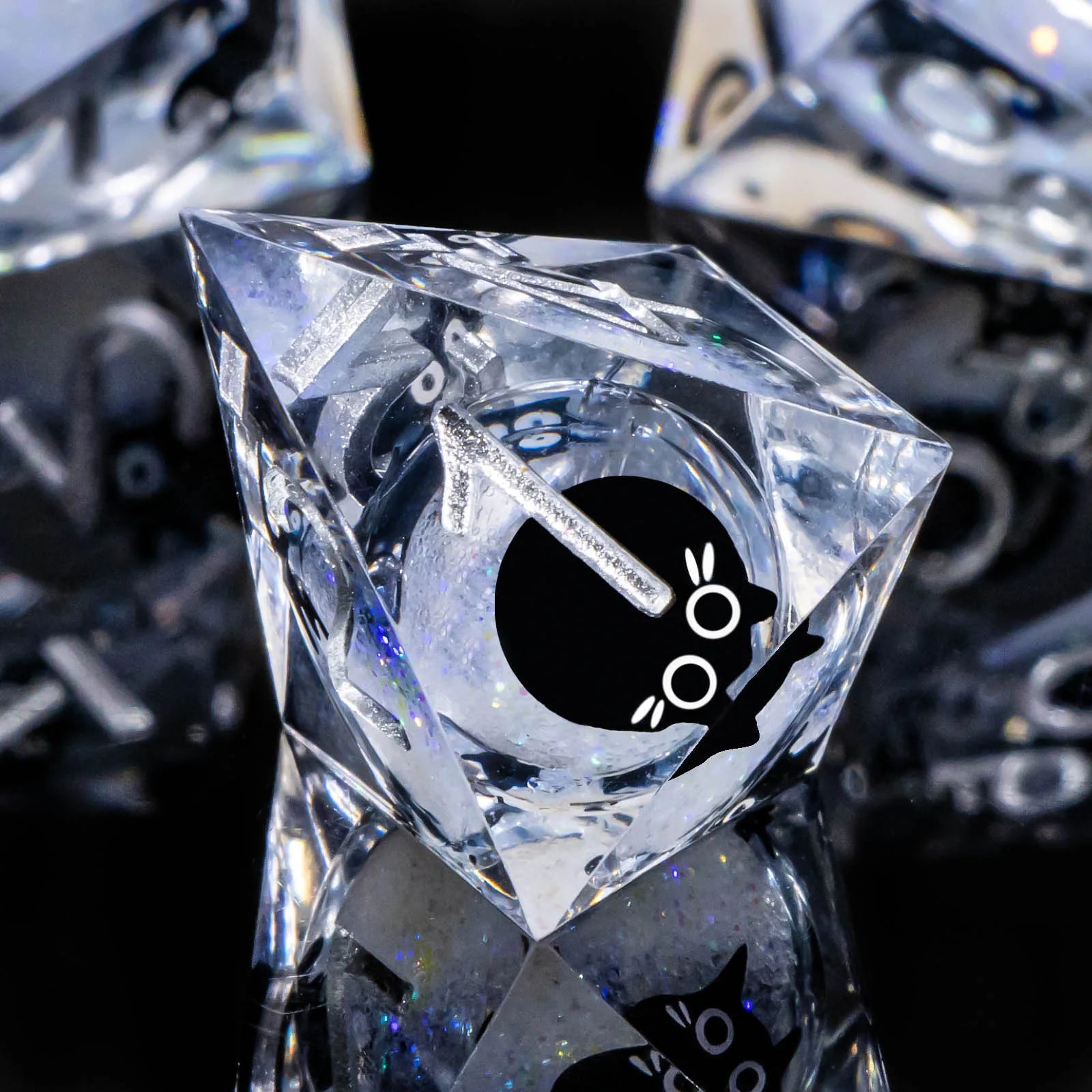 Glacierborn – Liquid‑Core 7‑Piece Dice Set
