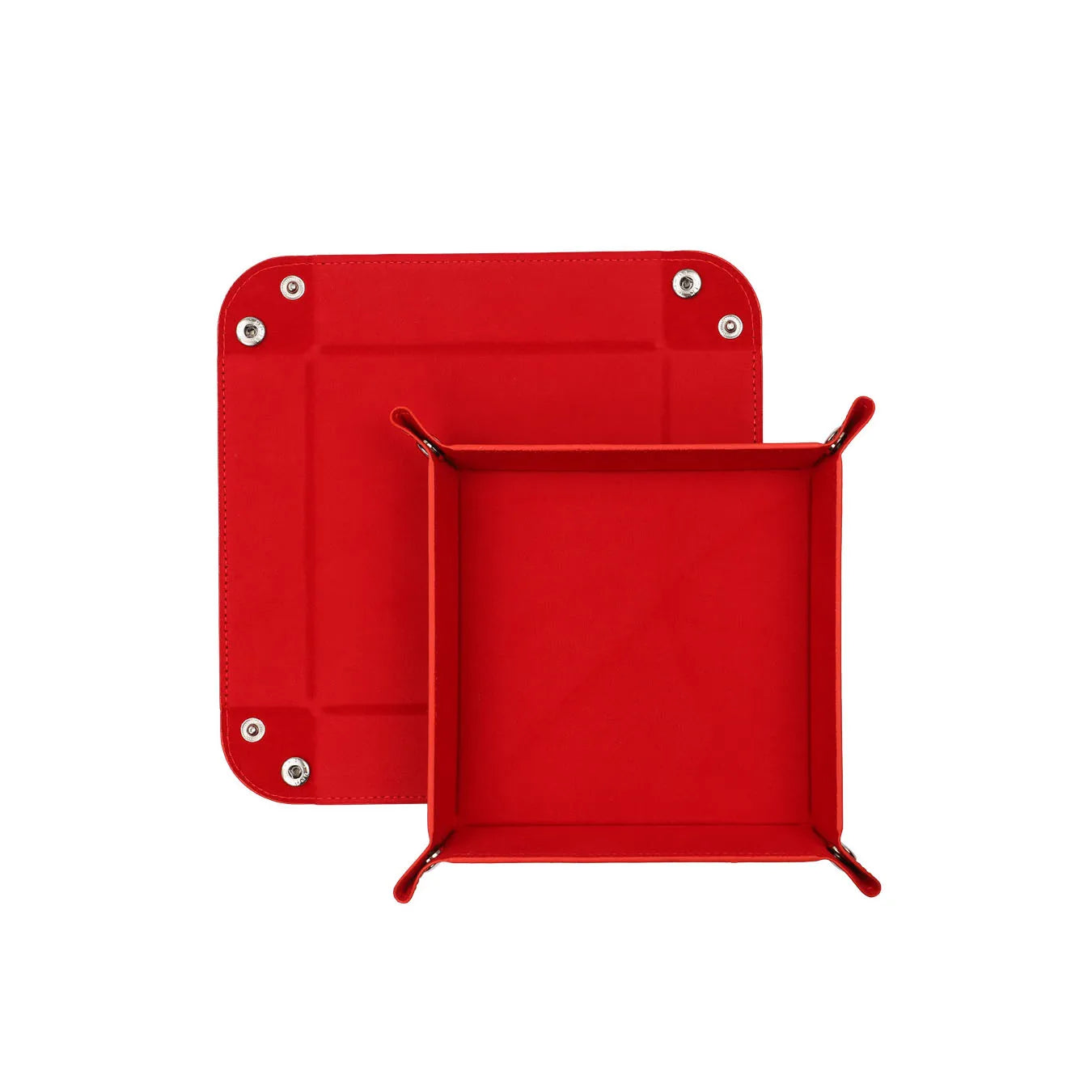 Ethereal Veil – Leather & Velvet Folding Dice Tray