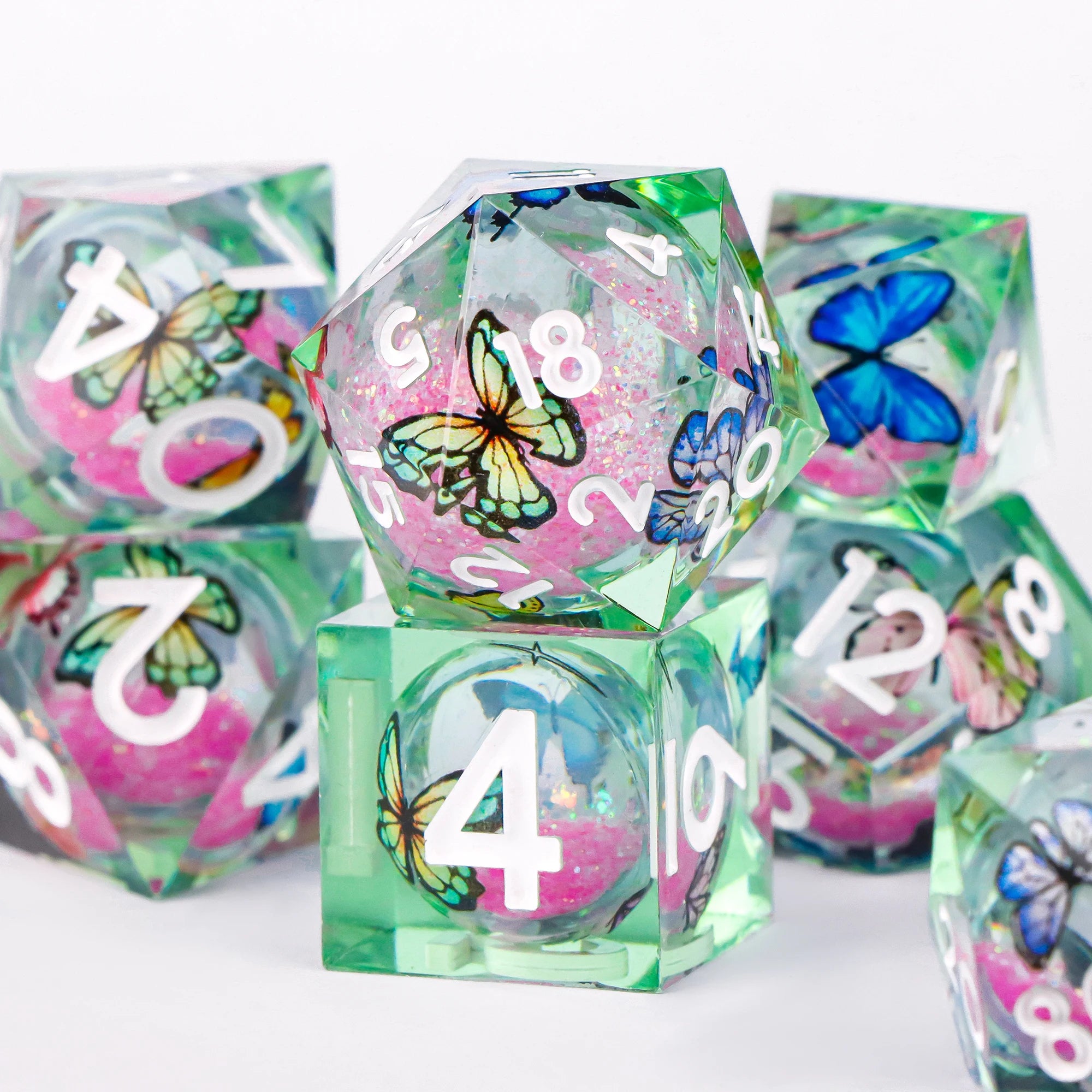 Stormglass – Liquid‑Core 7‑Piece Dice Set