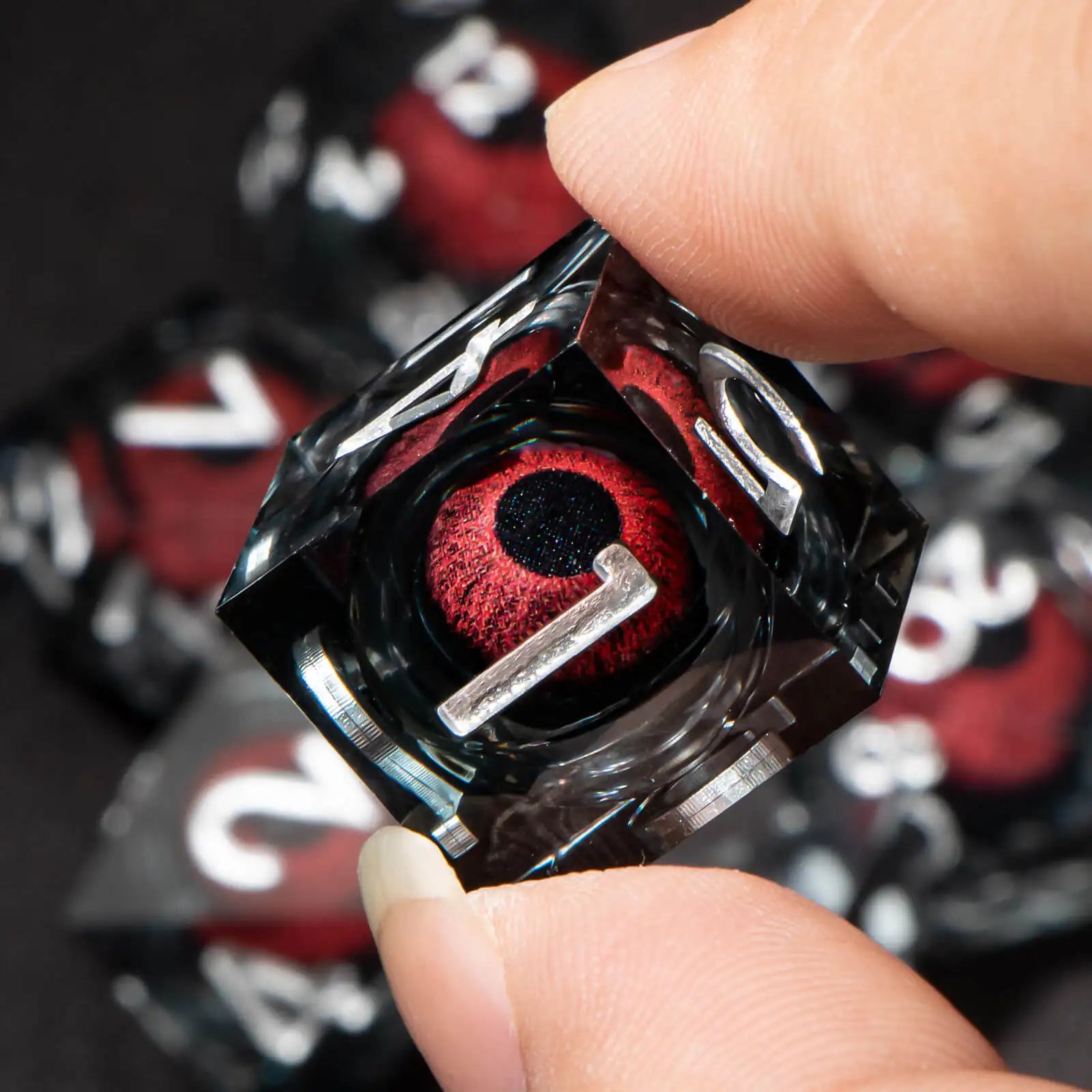 Shadowspire – Metal 7‑Piece Dice Set