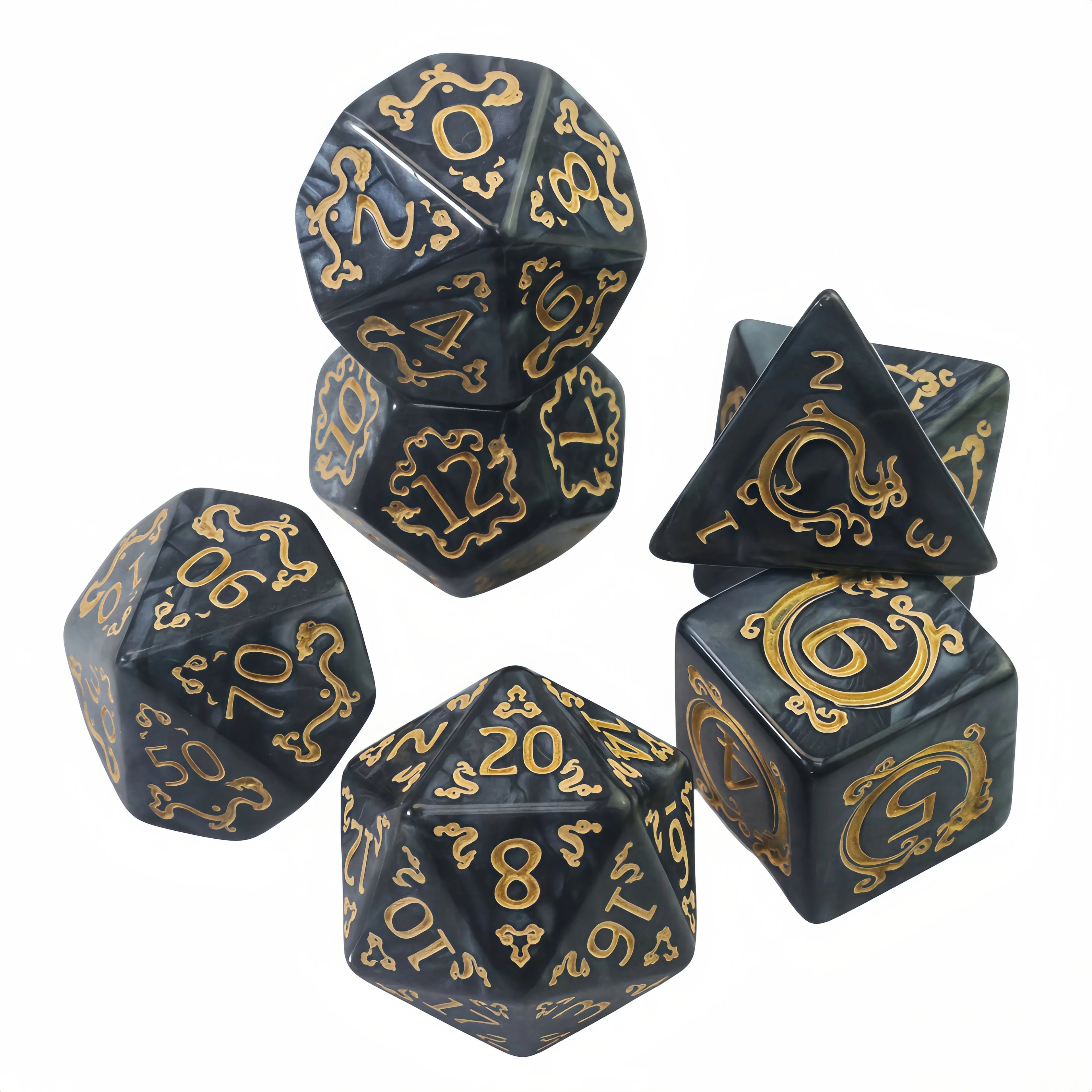 Aethercoast – 7‑Piece Dice Set