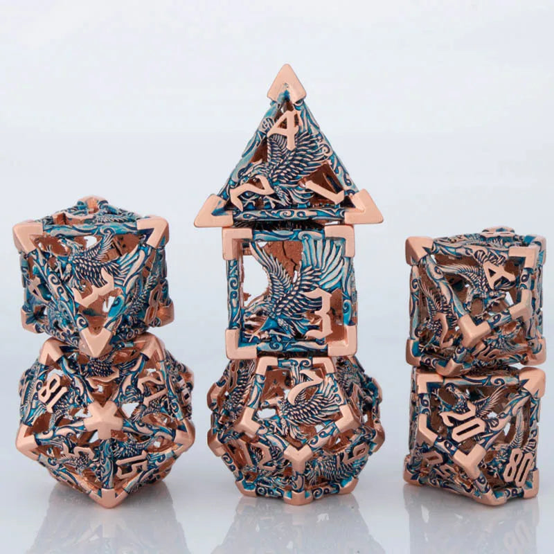 Shadowspire – Metal 7‑Piece Dice Set