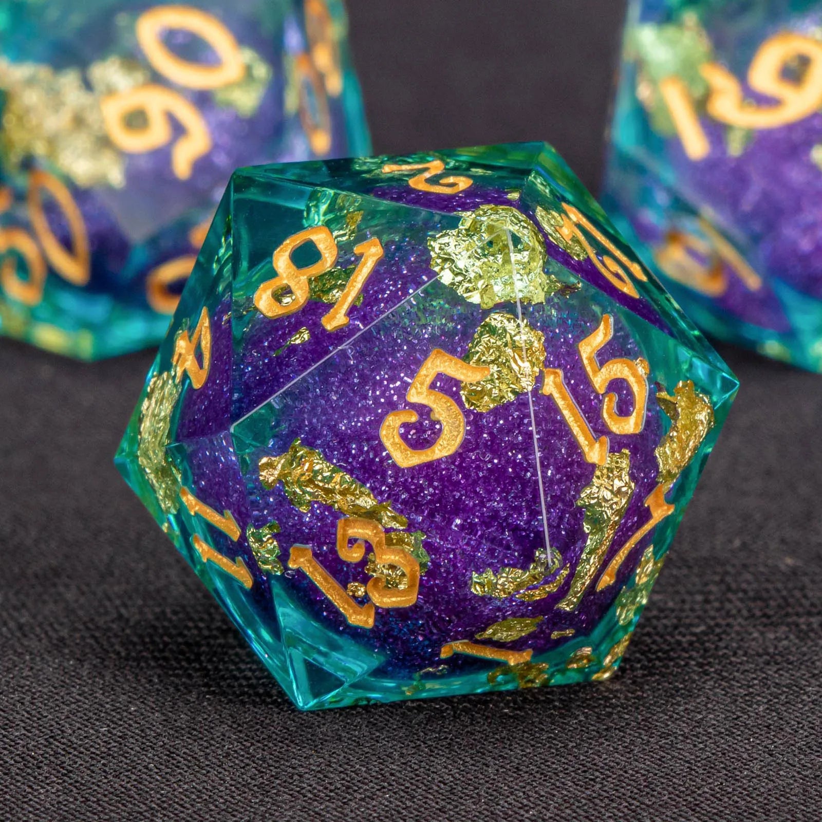 Infernal Pulse – Liquid‑Core 7‑Piece Dice Set