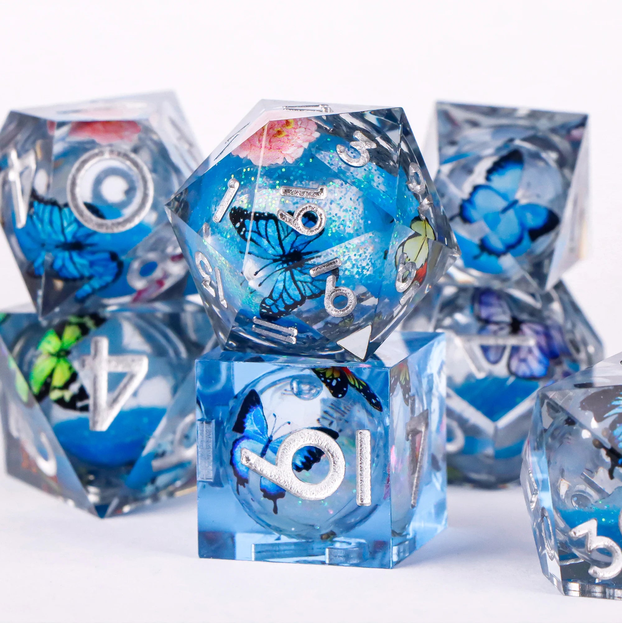 Stormglass – Liquid‑Core 7‑Piece Dice Set