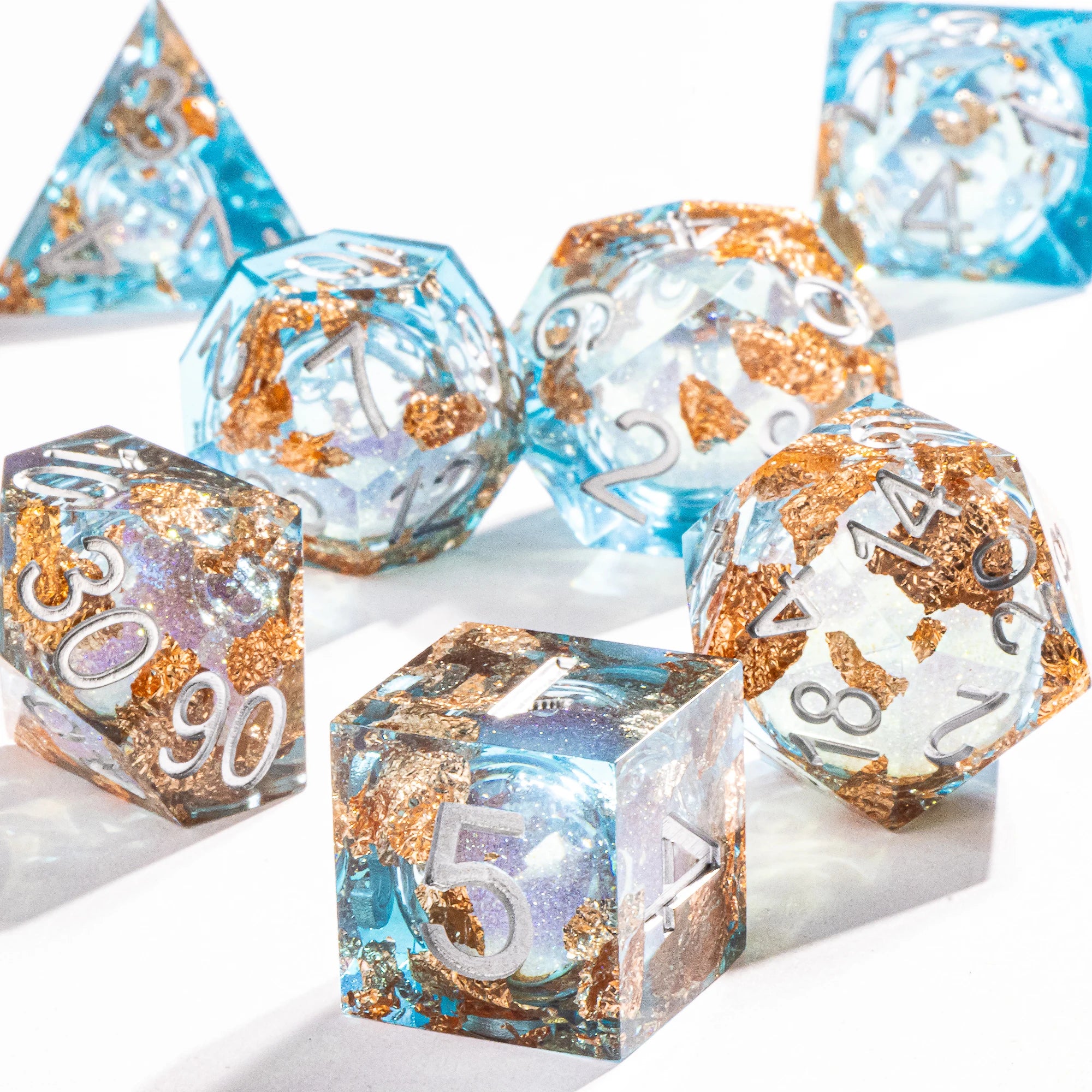 Infernal Pulse – Liquid‑Core 7‑Piece Dice Set