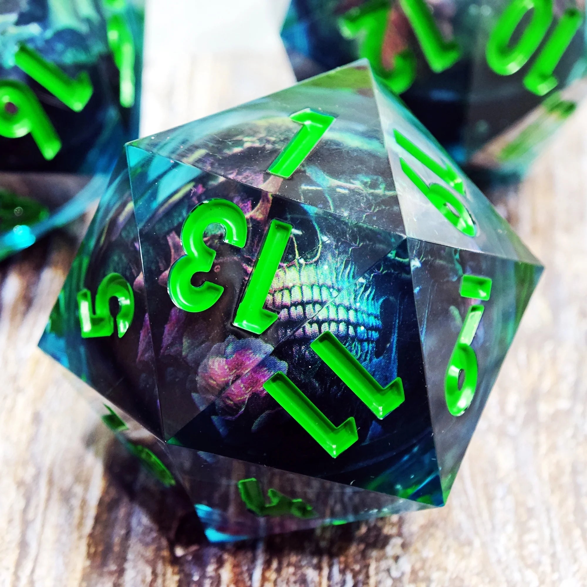 Arcane Hex – Resin 7‑Piece Dice Set