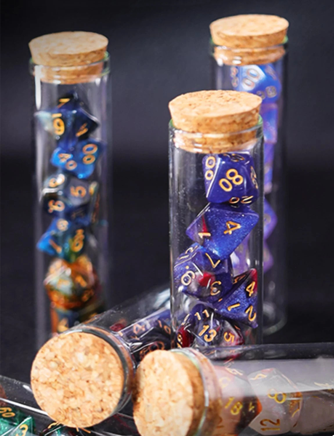 Mystic Halo – 7‑Piece Dice Set