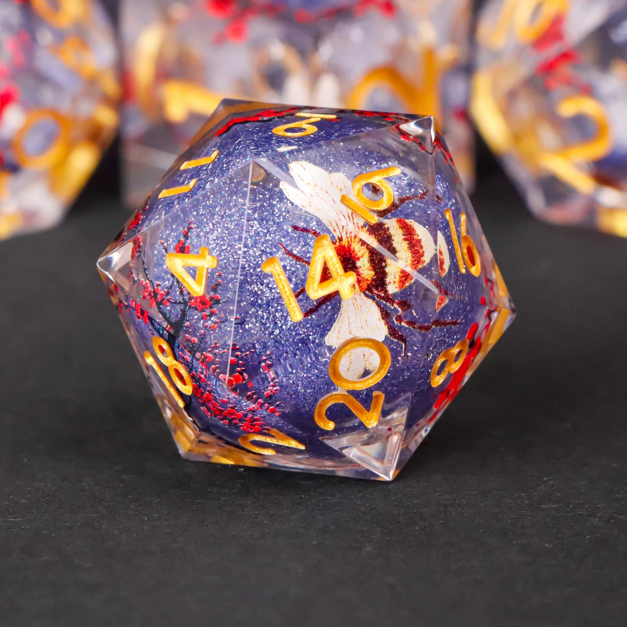 Moonlance – Resin 7‑Piece Dice Set