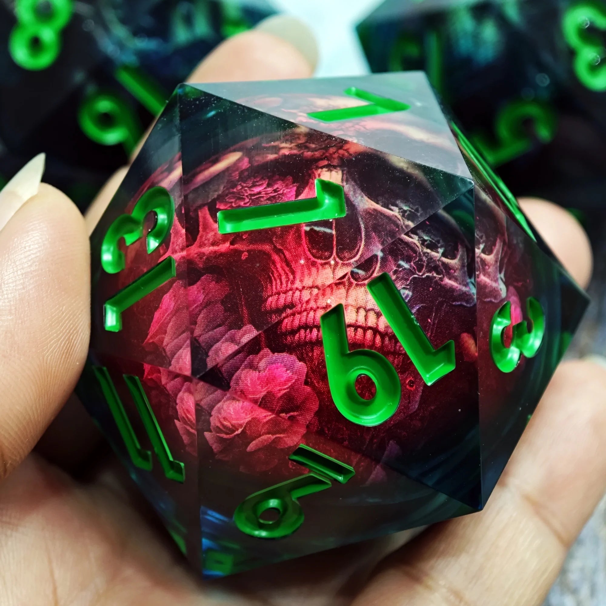 Arcane Hex – Resin 7‑Piece Dice Set