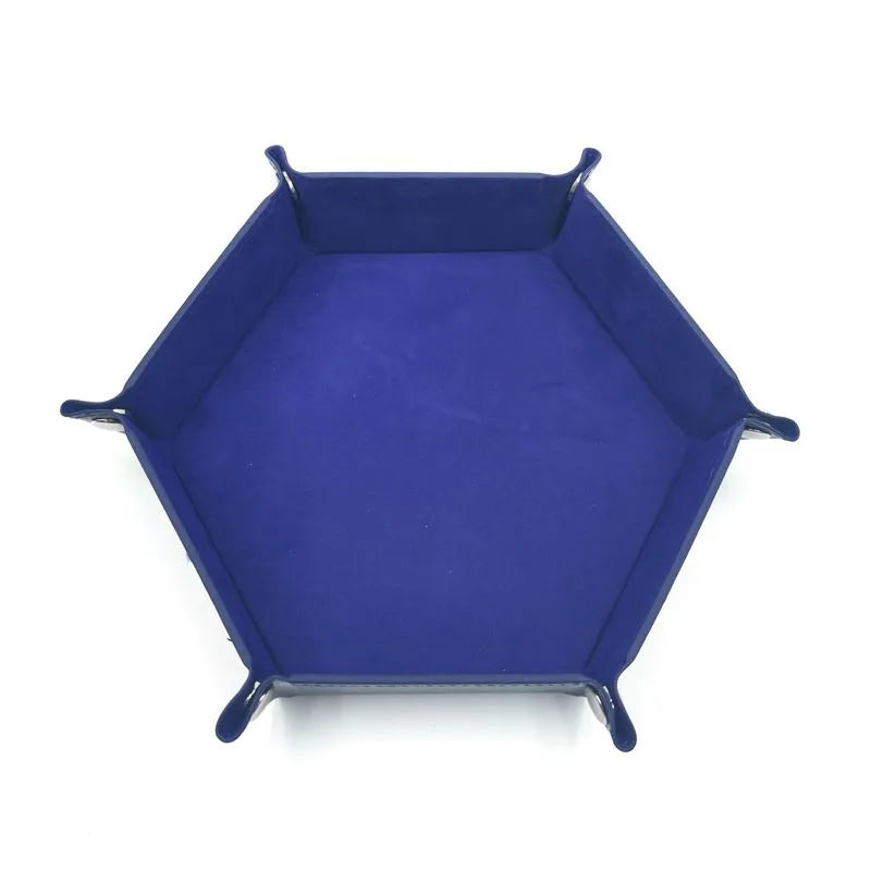 Ethereal Pulse – Leather & Velvet Folding Dice Tray