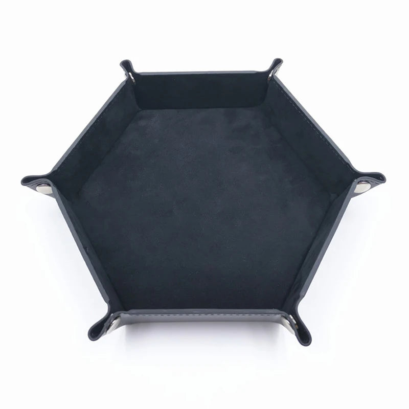 Ethereal Veil – Leather & Velvet Folding Dice Tray