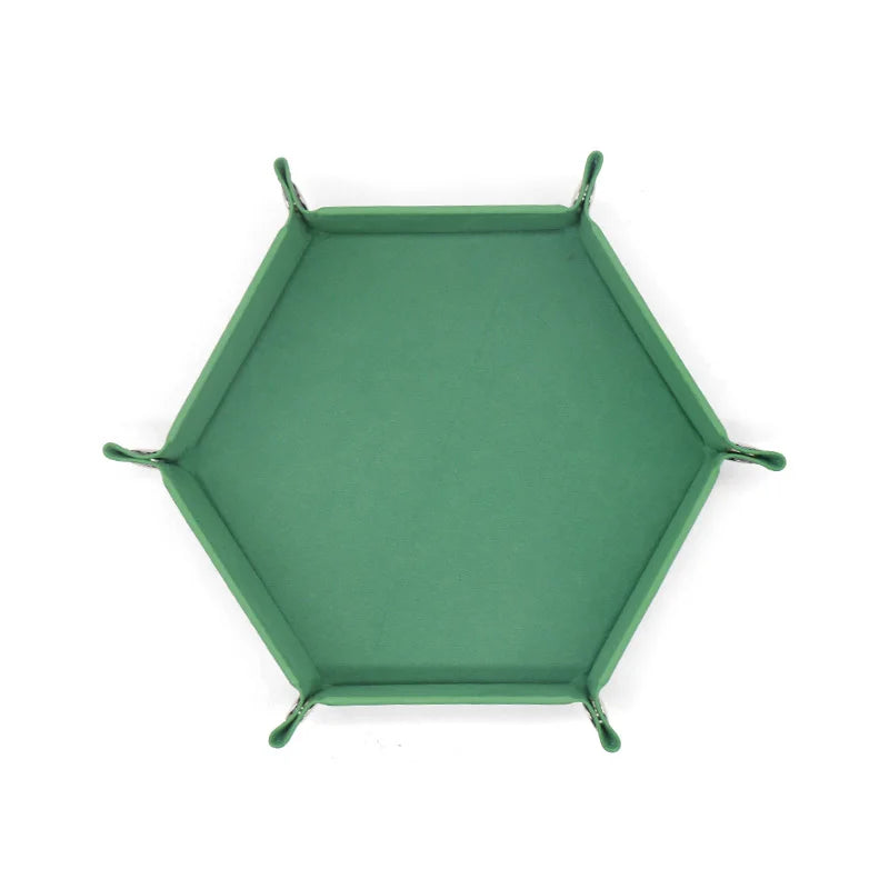 Ethereal Aegis – Leather & Velvet Folding Dice Tray