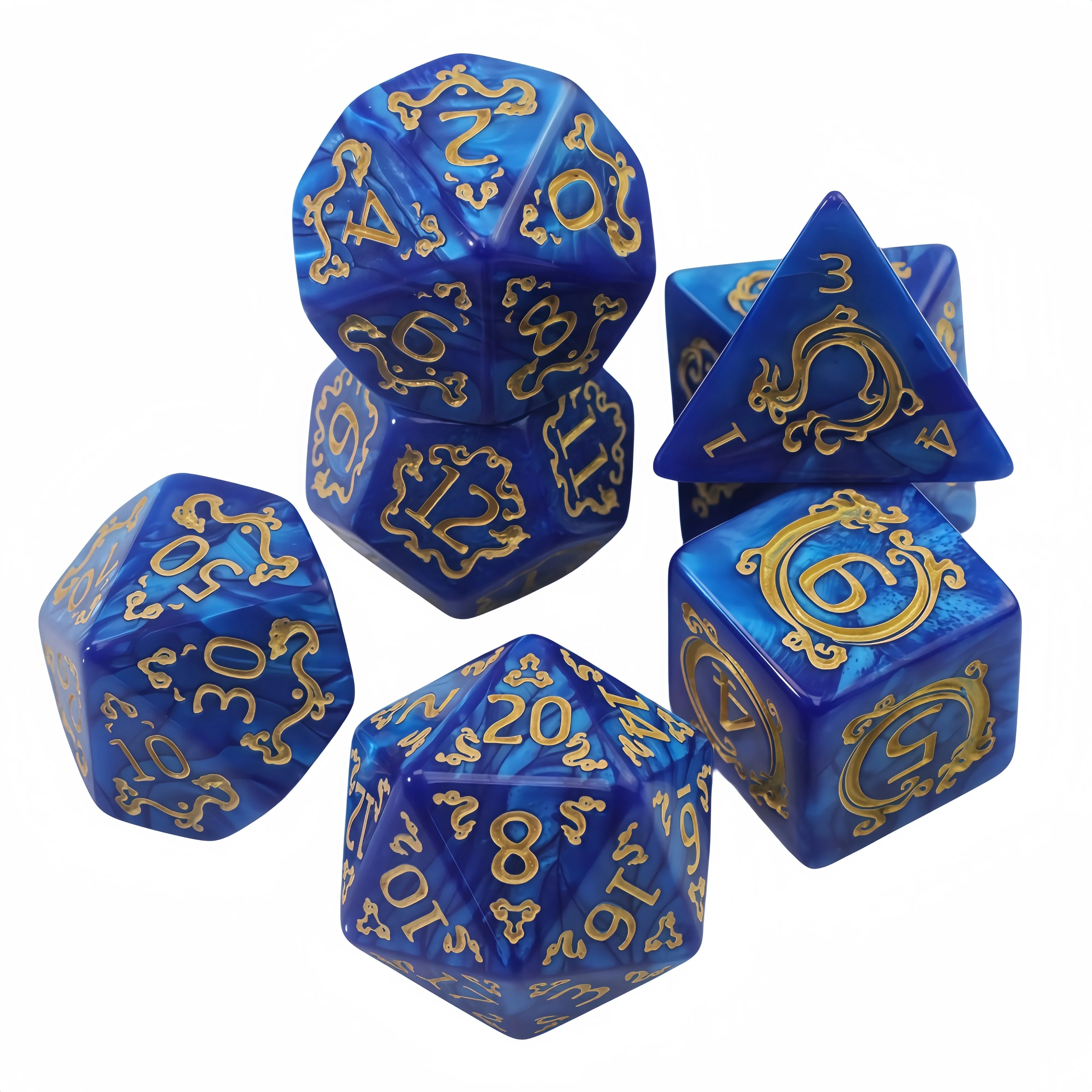Aethercoast – 7‑Piece Dice Set