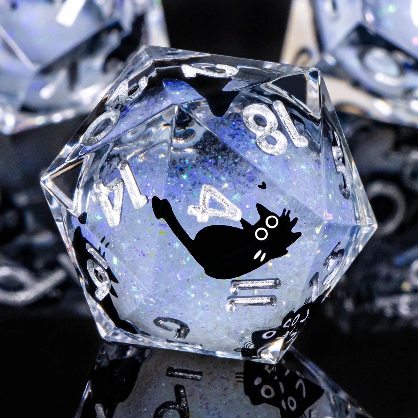 Glacierborn – Liquid‑Core 7‑Piece Dice Set