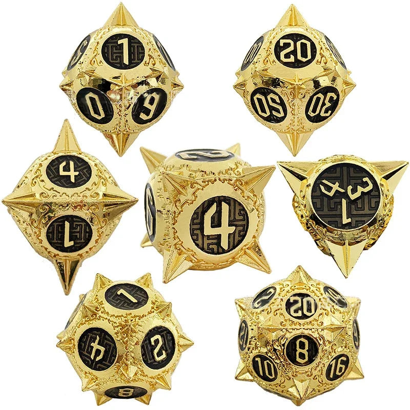 Runestone Forge – Metal 7‑Piece Dice Set