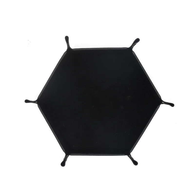 Ethereal Aegis – Leather & Velvet Folding Dice Tray