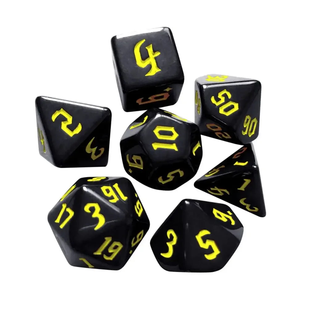 Infernal Aegis – 7‑Piece Dice Set