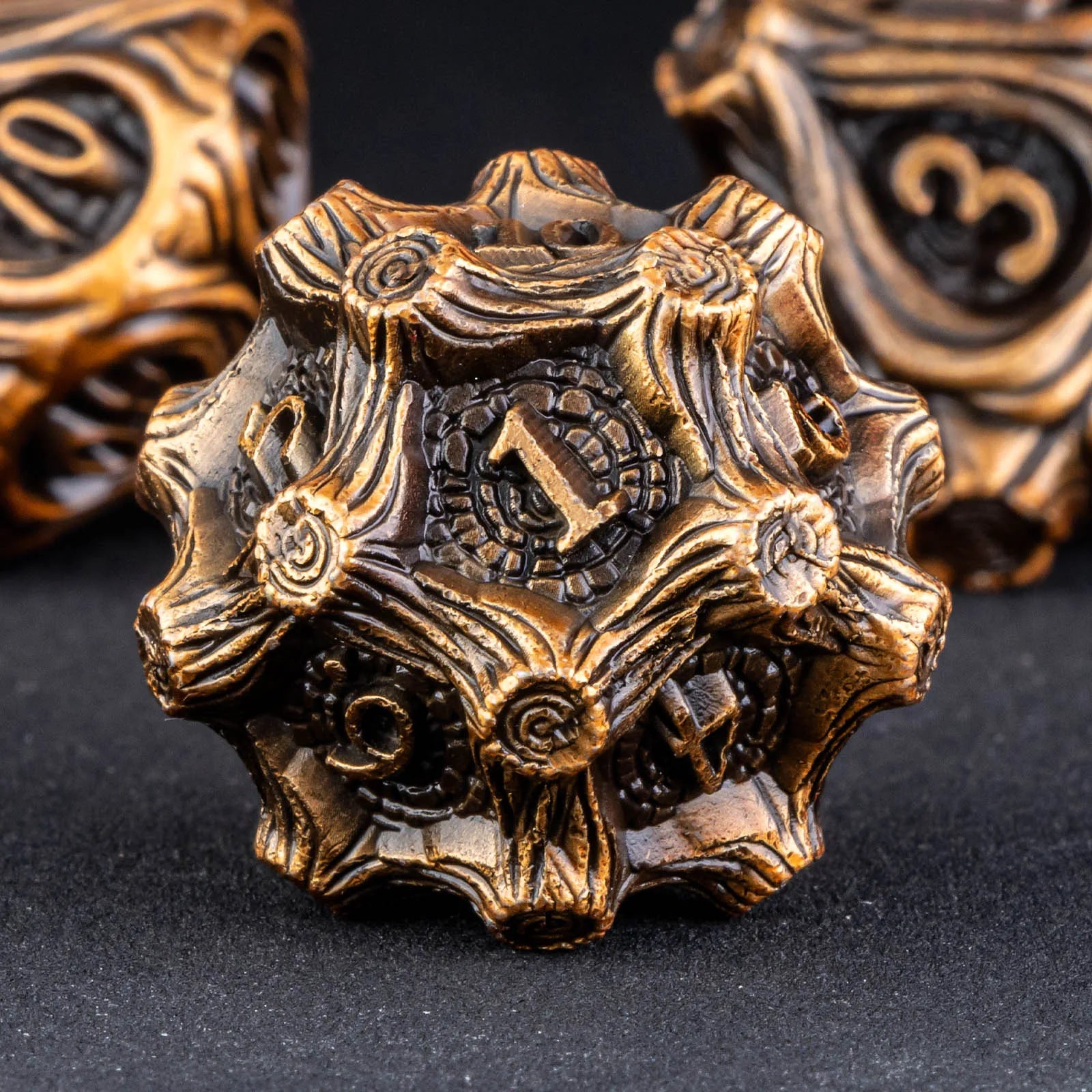 Shadowspire – Metal 7‑Piece Dice Set