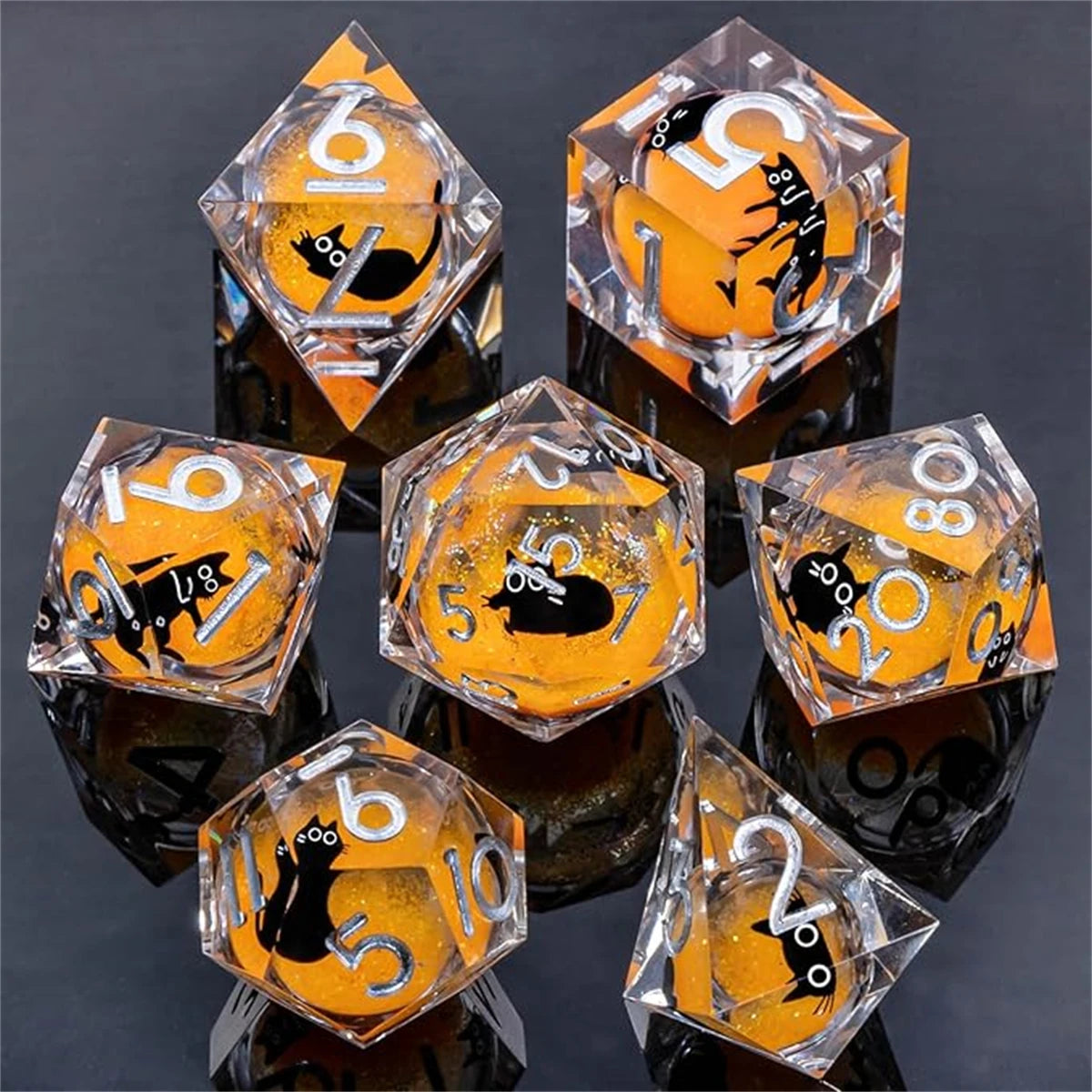 Arcane Spire – Liquid‑Core 7‑Piece Dice Set