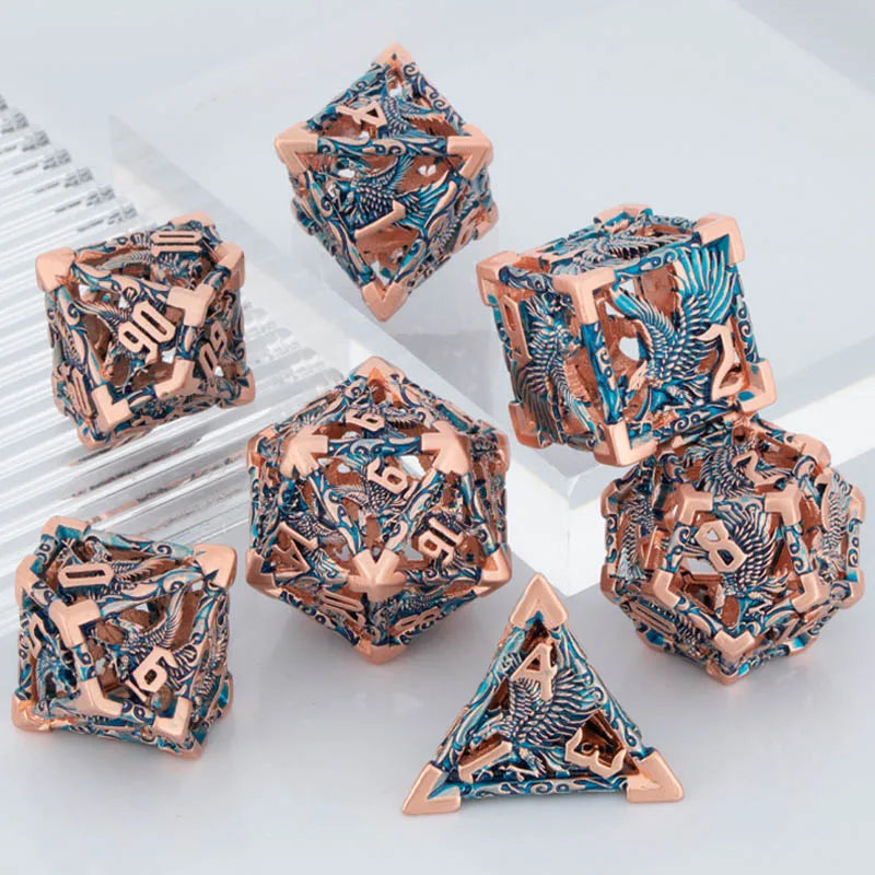 Shadowspire – Metal 7‑Piece Dice Set
