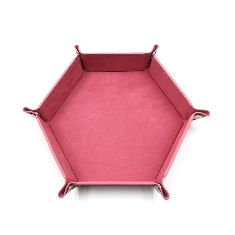 Ethereal Pulse – Leather & Velvet Folding Dice Tray