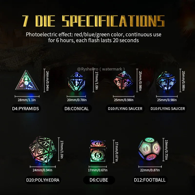 Eldritch Edge – 7‑Piece Dice Set