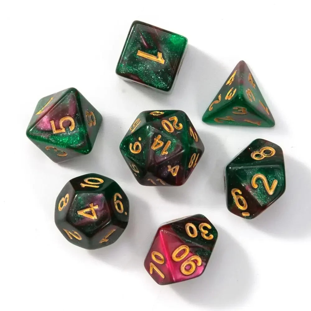Infernal Aegis – 7‑Piece Dice Set
