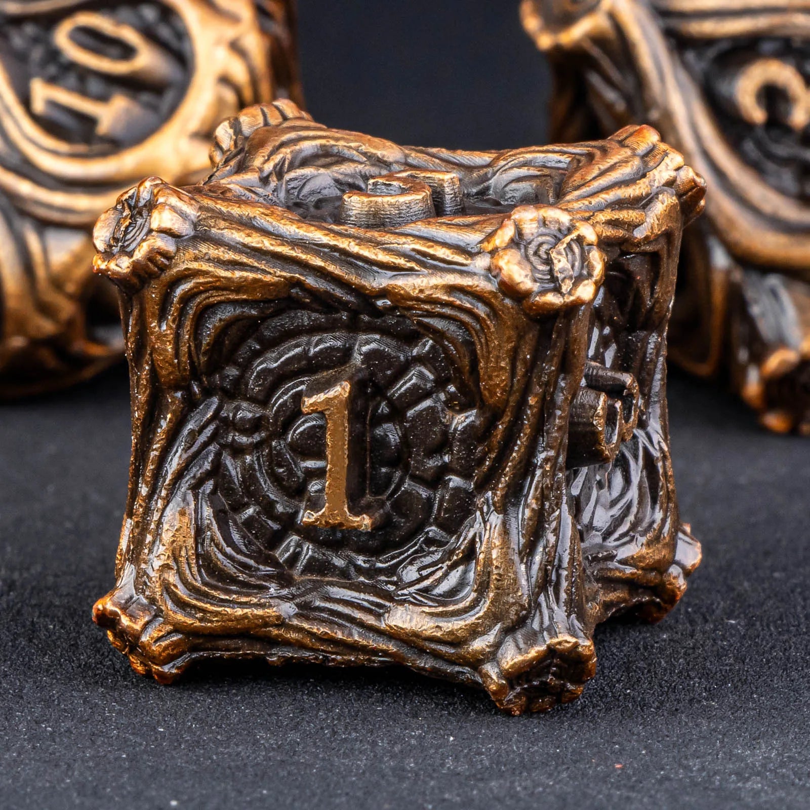 Shadowspire – Metal 7‑Piece Dice Set