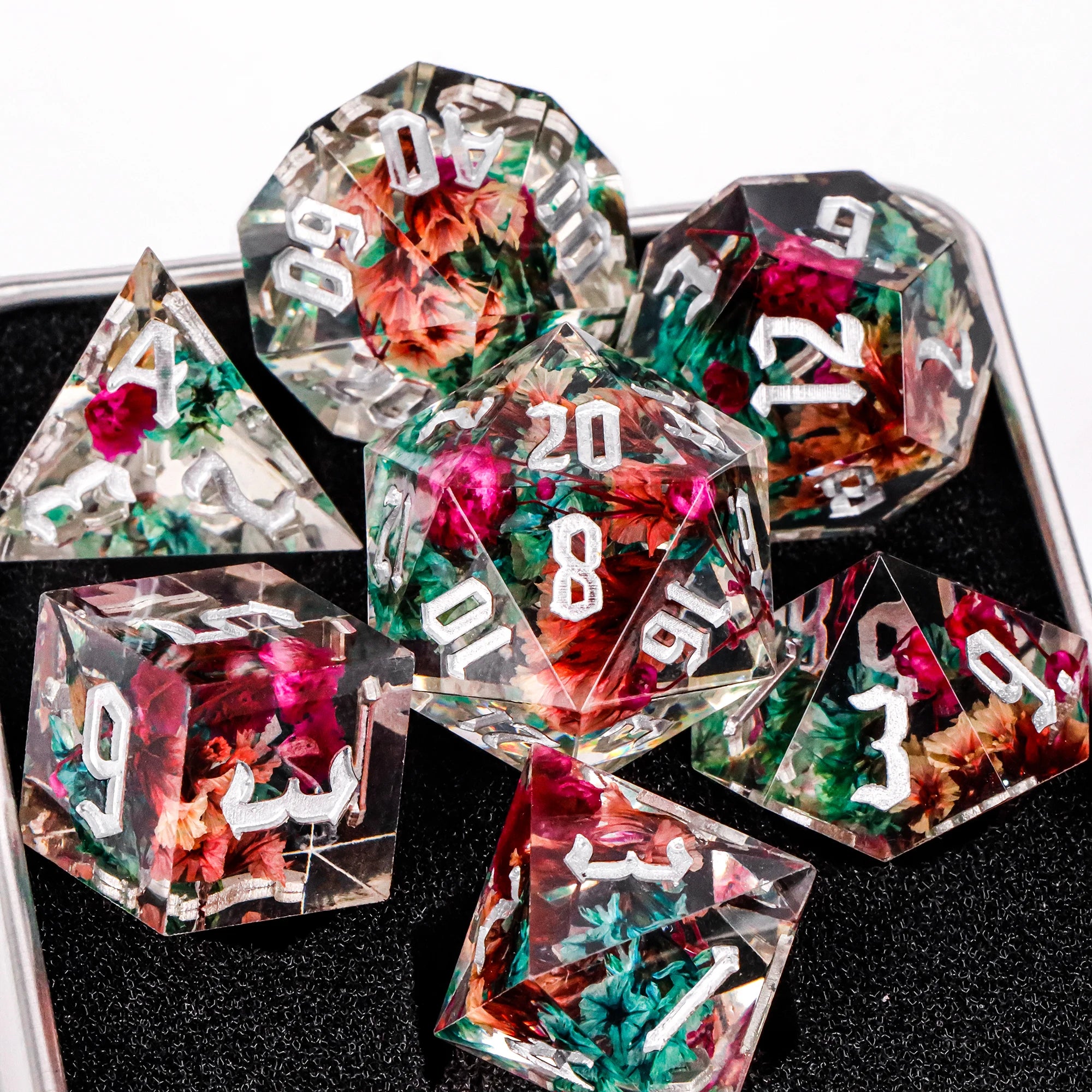 Moonlance – Resin 7‑Piece Dice Set