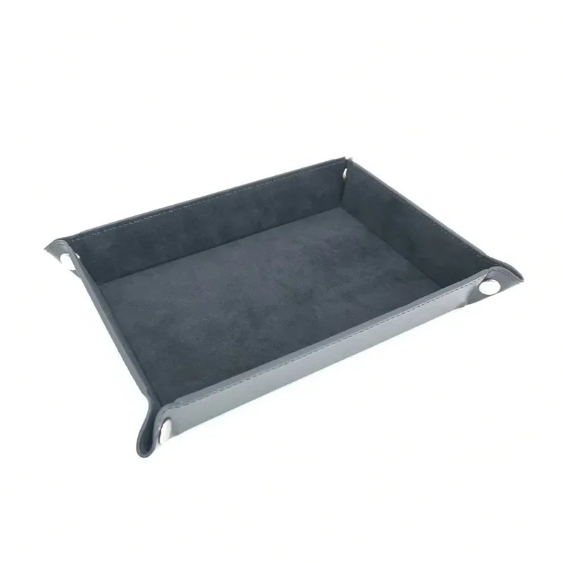 Ethereal Veil – Leather & Velvet Folding Dice Tray