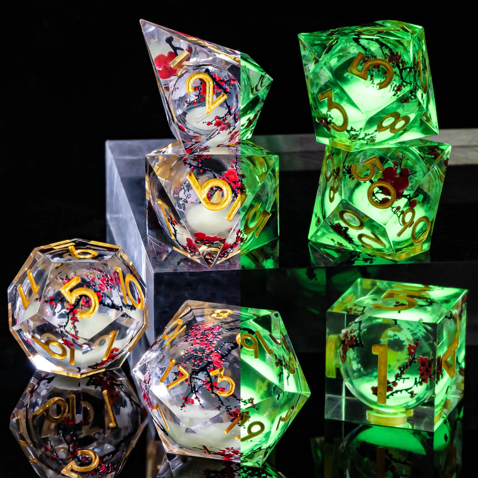 Voidwhisper – Liquid‑Core 7‑Piece Dice Set