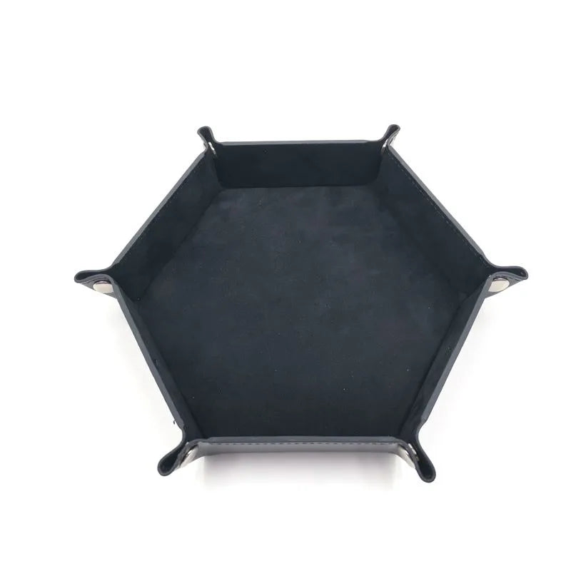 Ethereal Pulse – Leather & Velvet Folding Dice Tray