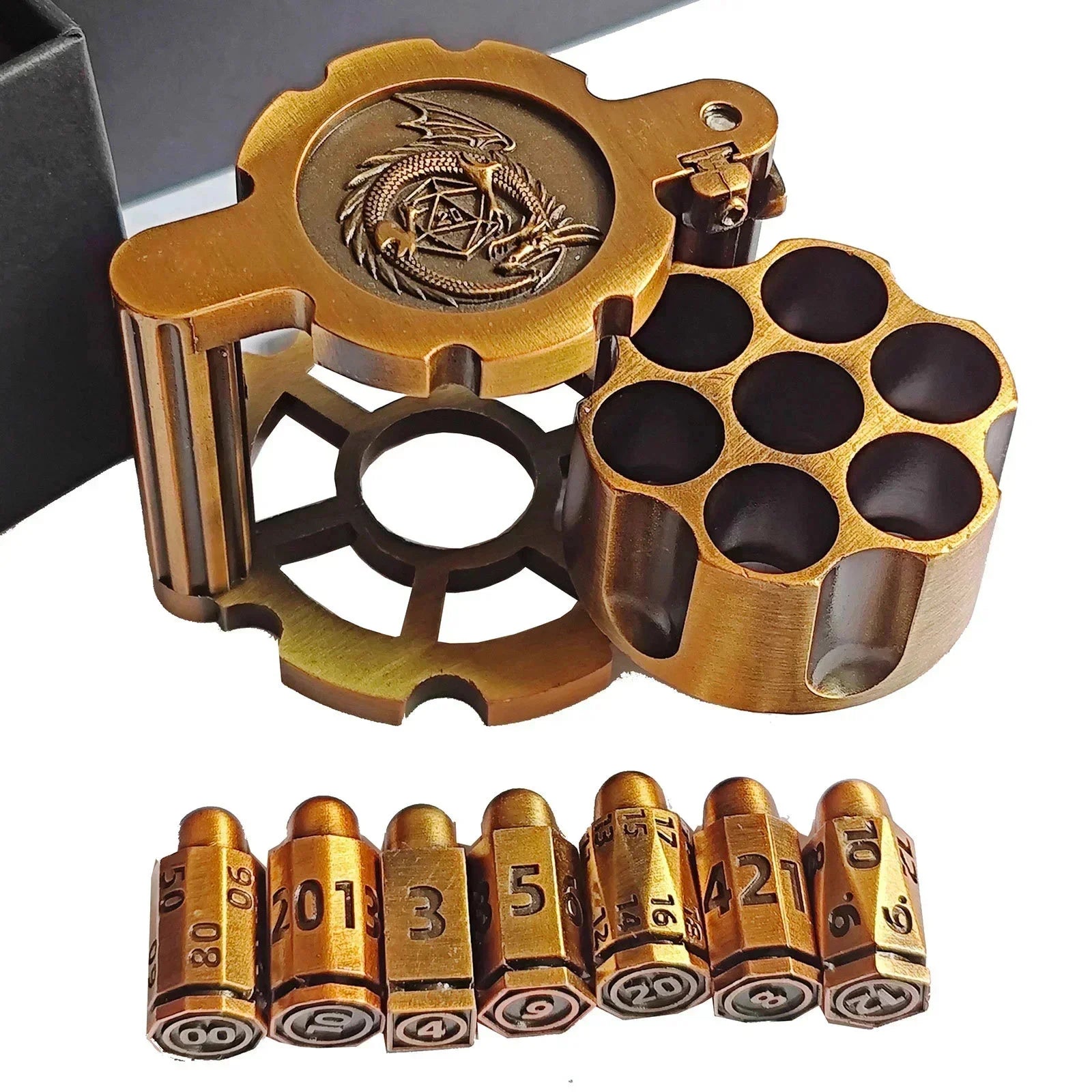 Stormcalling – Metal 7‑Piece Dice Set