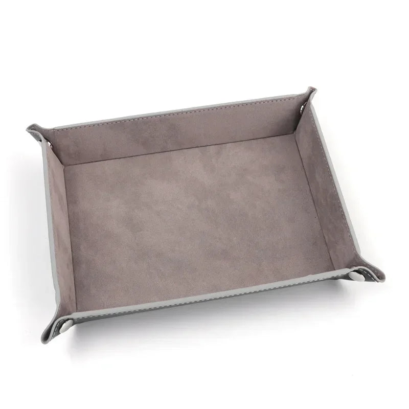 Ethereal Veil – Leather & Velvet Folding Dice Tray
